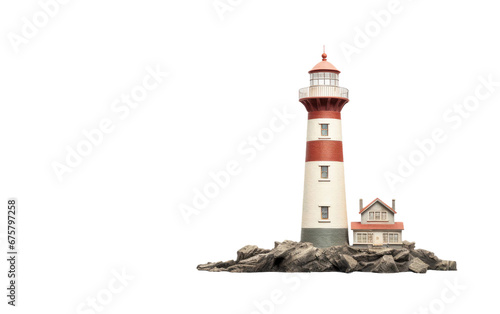 Tiny Coastal Beacon On Transparent Background