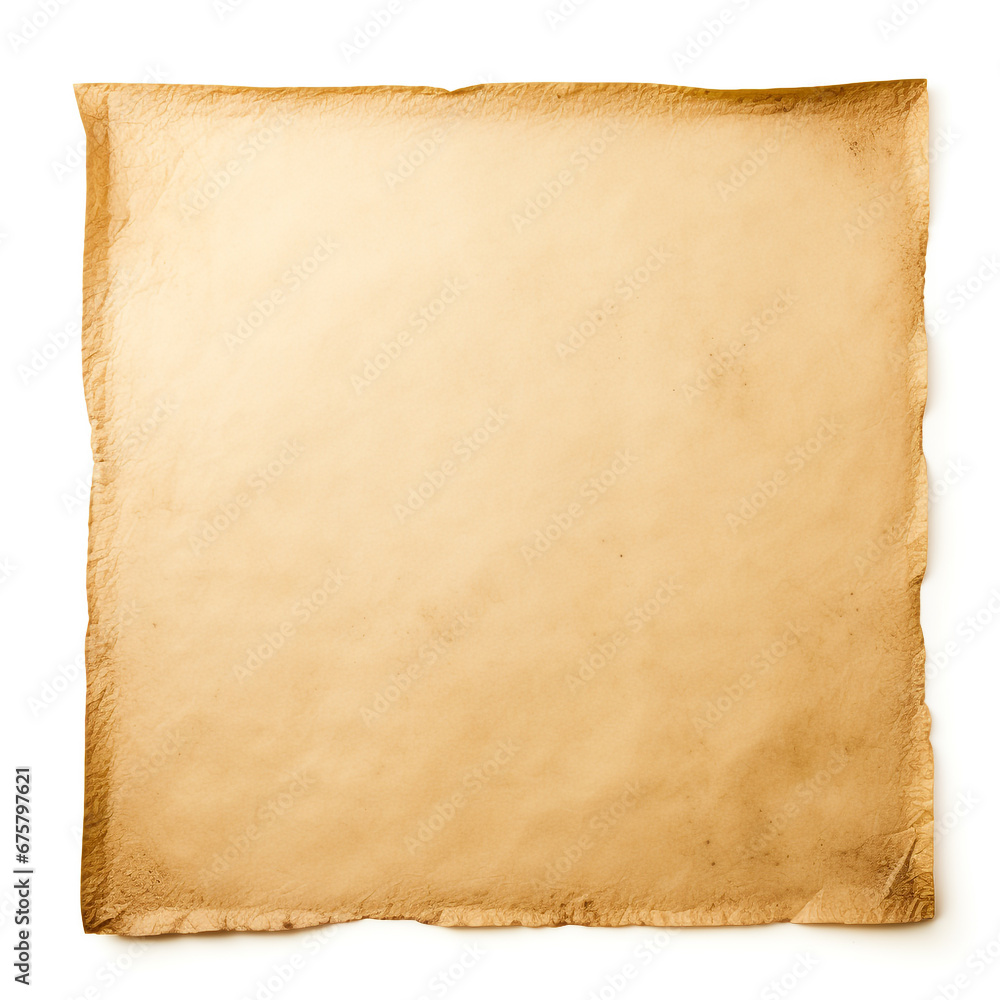 texture of a old paper isolated on white background