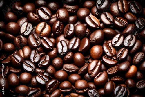 coffee beans background generated by AI technology