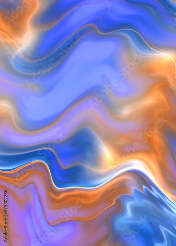 Fluid watercolor effect fractal art abstract background.