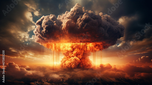核爆発のキノコ雲GenerativeAI