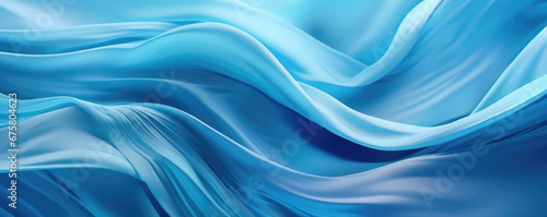 Blue silk cloth close-up background material