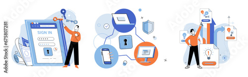 Login password vector illustration. Users should provide their name and contact information during registration process The text input fields on registration form allow users to enter their The text