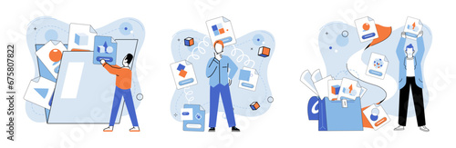 Shared file vector illustration. Shared file storage services offer centralized platform for efficient collaboration and file sharing Network infrastructures enable seamless transfer shared files
