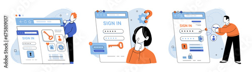 Sign up page vector illustration. The entry point to webpage is sign up page Verification is crucial to validate user details during registration Users can easily sign up through websites registration