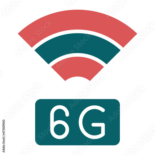 6G Network Icon Style