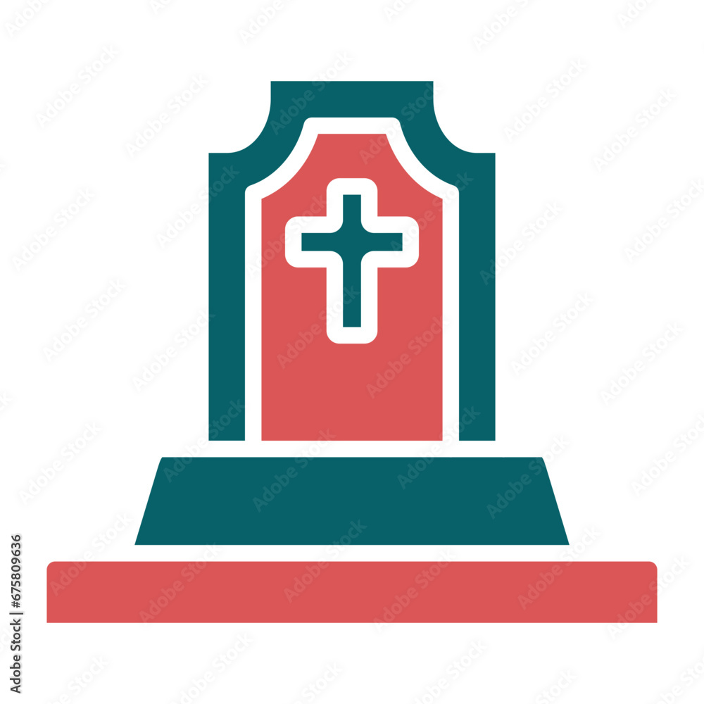Fototapeta premium Tomb Icon Style