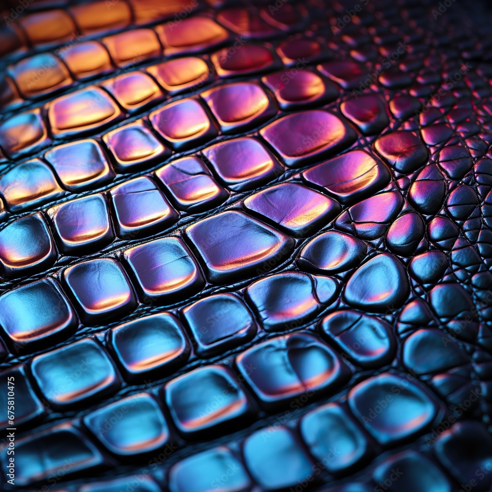 Pattern texture of crocodile skin of different shades. Generated by artificial intelligence Pattern texture of crocodile skin of different shades. Generated by artificial intelligence