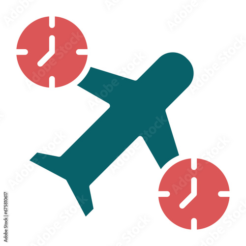 Jet Lag Icon Style