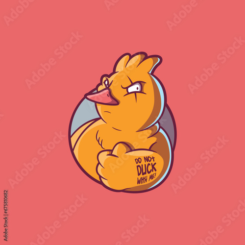Angry Duck character mascot design concept. Animal, emotion, sports design concept. (ID: 675810682)