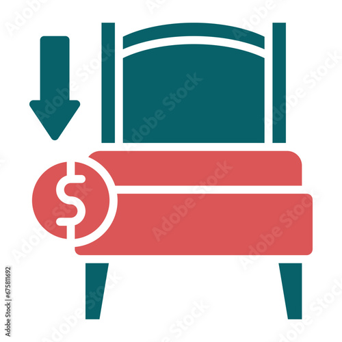 Hotel Cost Icon Style