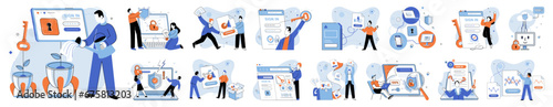 Database security vector illustration. Safety measures are implemented to ensure security and integrity databases Advances in technology have revolutionized database security practices Tech