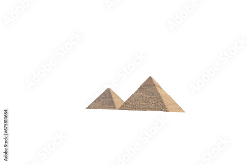 giza pyramids isolated on a transparent background ready to place in your design