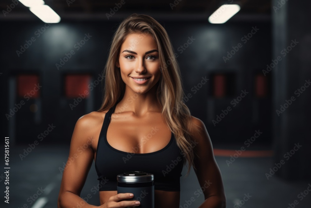 Sportive young woman orking out in the gym. AI Generated Sportive young woman orking out in the gym. AI Generated