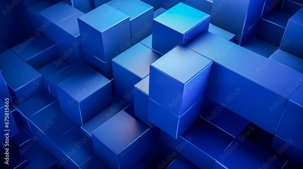 Abstract Futuristic Digital Technology Concept: Blue Geometric Cubes in a 3D Rendered Background for Modern Graphic Design and Wallpaper Usage Abstract Futuristic Digital Technology Concept: Blue Geometric Cubes in a 3D Rendered Background for Modern Graphic Design and Wallpaper Usage