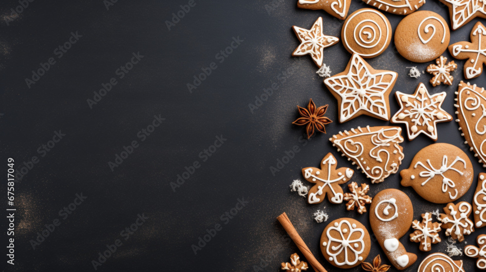 クッキーのクリスマス背景GenerativeAI