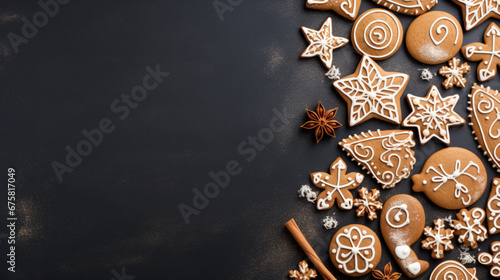 クッキーのクリスマス背景GenerativeAI