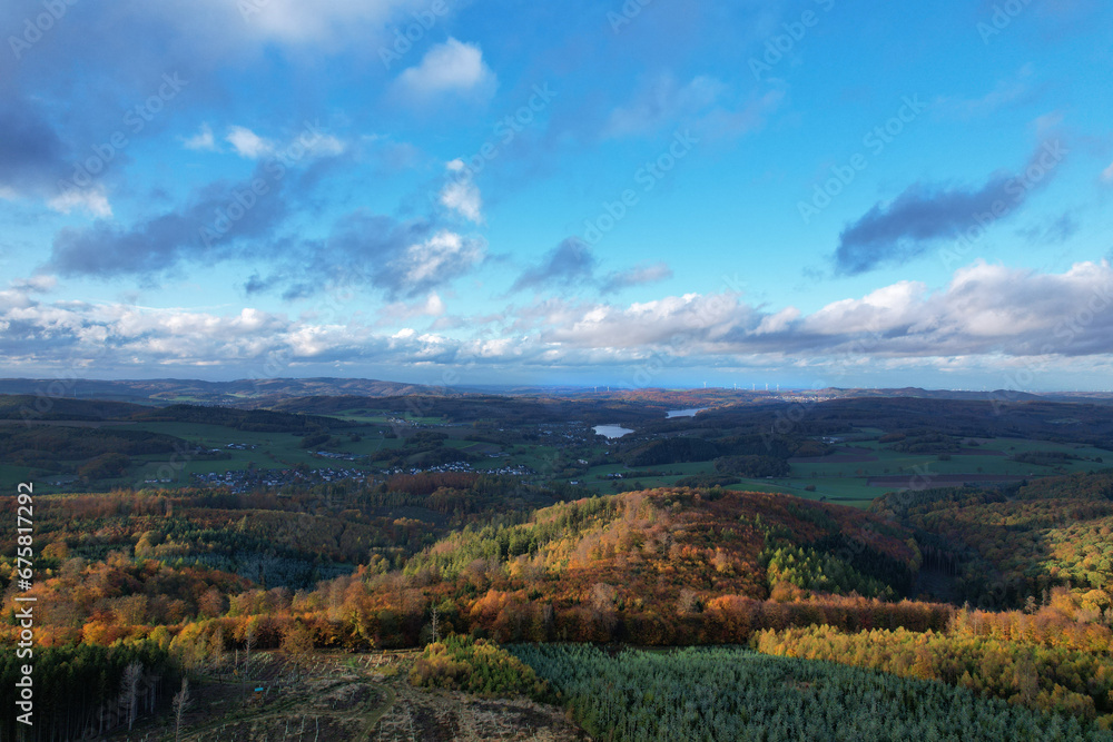 Fototapeta premium Herbstfarben im Sauerland Nähe Wilde Wiese, Sundern, NRW