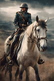 soldier riding horse