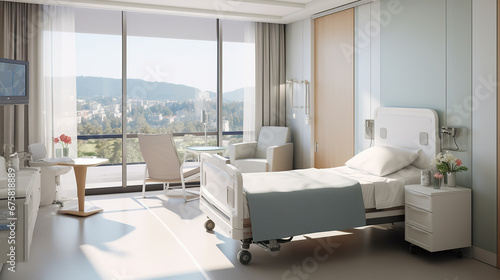A Cozy Hospital Room Where Comfort and Peace Embrace in Perfect Harmony  Tranquil Sanctuary of Healing Serenity