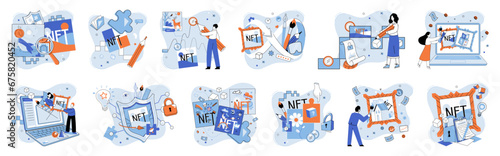 Web 3 vector illustration. The digital world within web3 offers limitless possibilities for creativity and collaboration The web3 revolutionizes way we access and interact with digital information