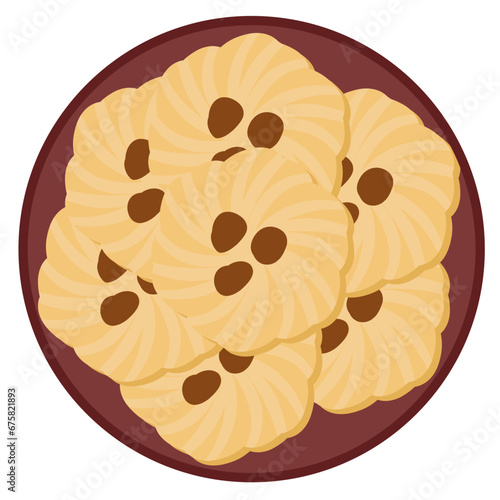 Cookies with choco chip topping 