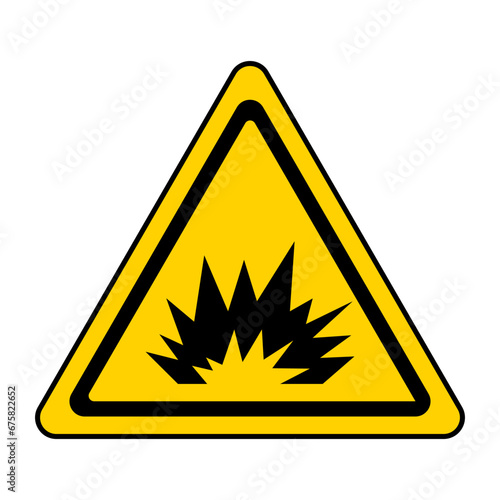 Warning sign caution explos...