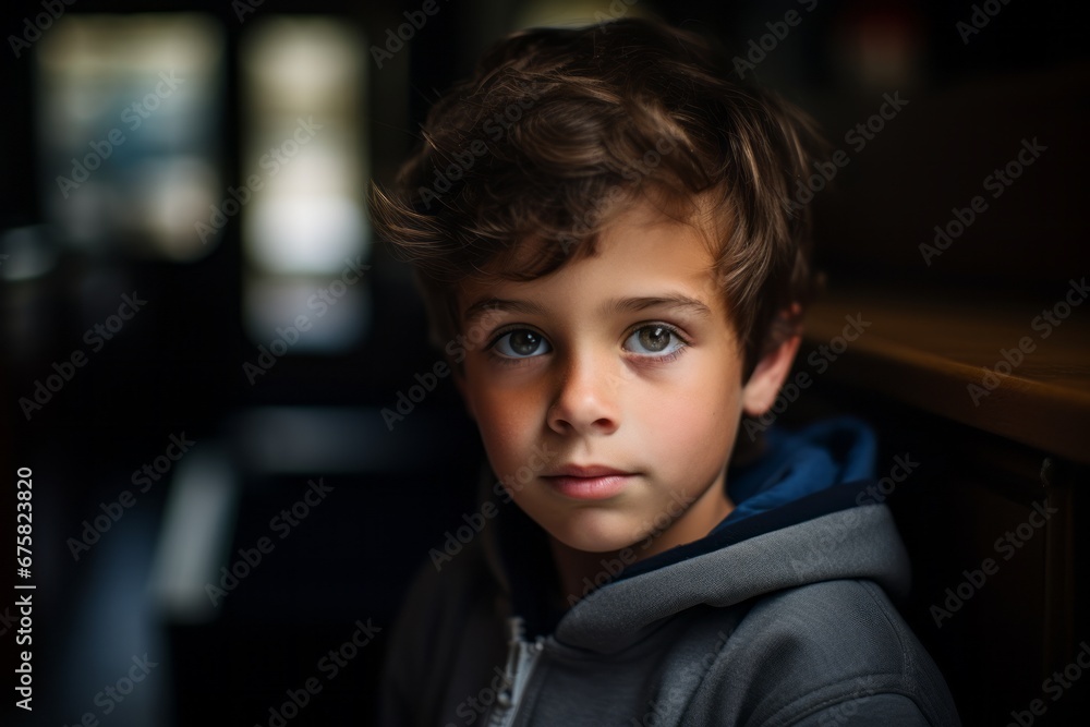Portrait of a cute little boy in a cafe. Shallow depth of field. Portrait of a cute little boy in a cafe. Shallow depth of field.