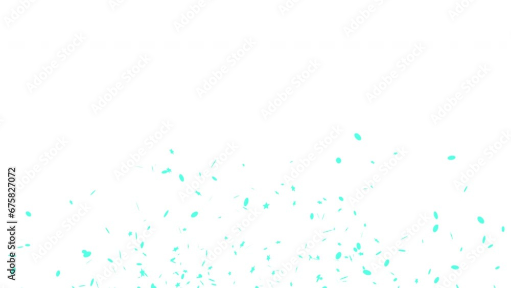 Cyan 3D animation of confetti falling on White Alpha Screen Background 4K. Celebrate the holidays. Easy to put it into your scene or video. Cyan 3D animation of confetti falling on White Alpha Screen Background 4K. Celebrate the holidays. Easy to put it into your scene or video.