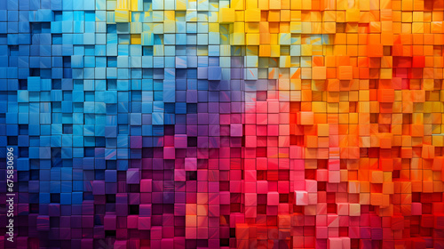 abstract colorful pixel background photo