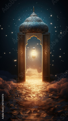 The Majestic Architectural Splendor Illuminated, A Radiant Lantern's Ethereal Light Paving the Way to Enchanting Paths of Destiny and Leadership