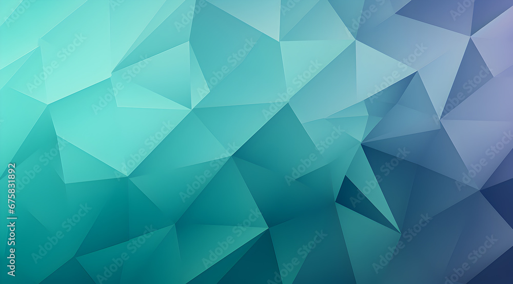 Fototapeta premium Soft blue polygonal triangles in a layered abstract design with a 3D look.