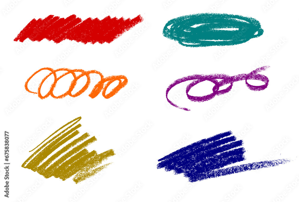 Fototapeta premium Scribble Crayon Drawing Random