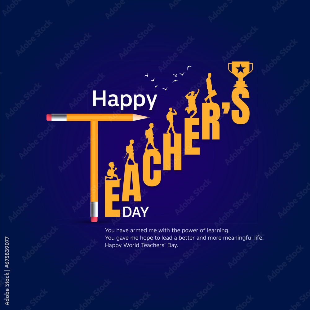 Creative Happy Teacher's Day Celebration Design and greeting card for web banner Creative Happy Teacher's Day Celebration Design and greeting card for web banner