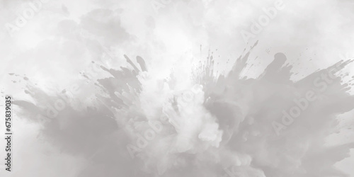 Black powder explosion with dark colors isolated white background. Abstract powder splatted on white background, freeze motion of black powder exploding or throwing black powder.