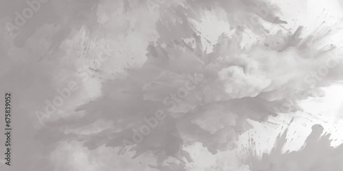 Black powder explosion with dark colors isolated white background. Abstract powder splatted on white background, freeze motion of black powder exploding or throwing black powder.