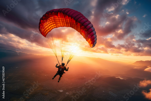 Thrilling Sunset Skydiving Adventure photo