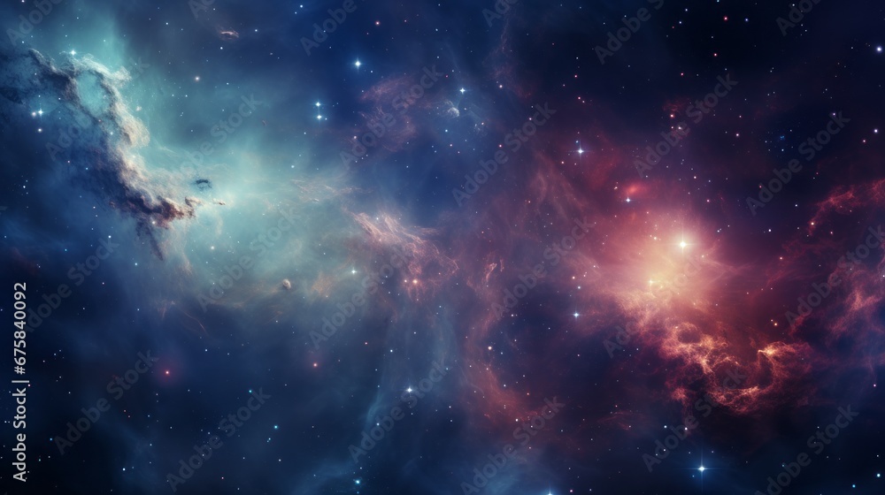 Nebula Space Blue and Orange Epic Background
