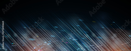 Technology abstract futuristic science background for internet business. Big data concept. Handmade vector art.