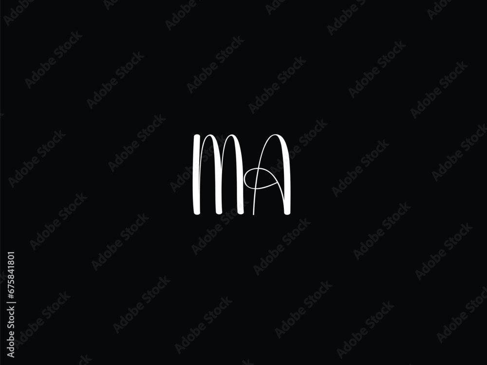 MA initial logo design and letter logo MA initial logo design and letter logo