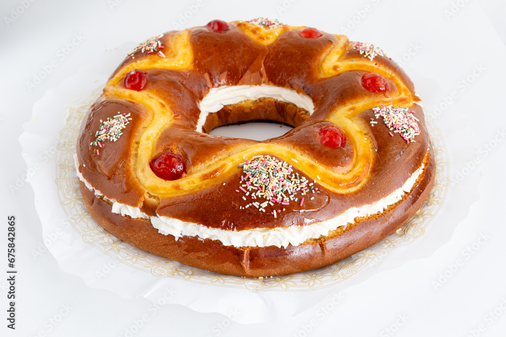 Corona de la Almudena, a typical dessert of Madrid on the 9th of November, which celebrates the Virgin of Almudena Corona de la Almudena, a typical dessert of Madrid on the 9th of November, which celebrates the Virgin of Almudena