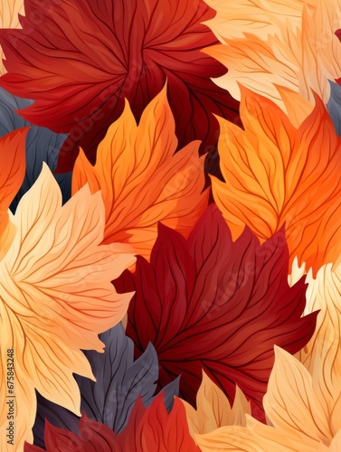 Seamless Autumn Leaves Pattern