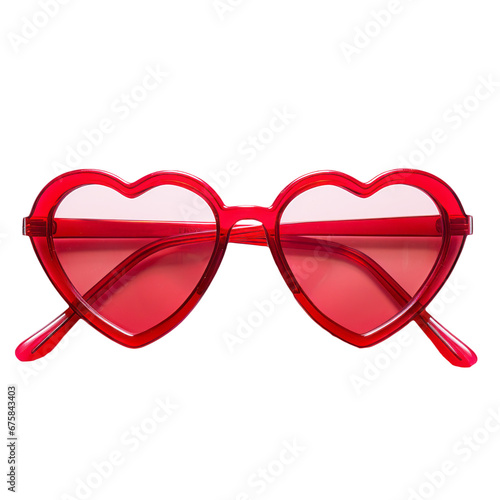 Red disco sunglasses on isolated background