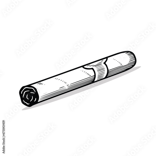 single cigarette template logo design
