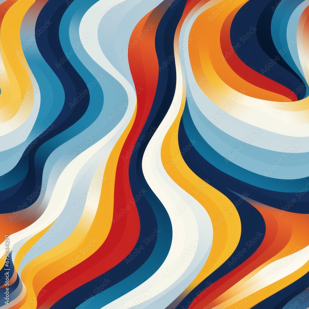 Obraz premium Seamless Dynamic Graphic Stripes Artistic Pattern