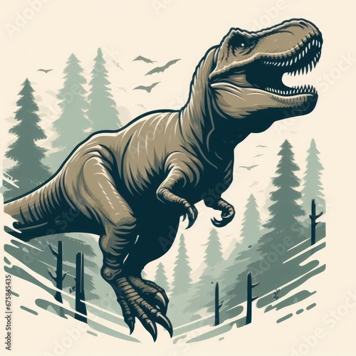 tyrannosaurus dinosaur vector illustration