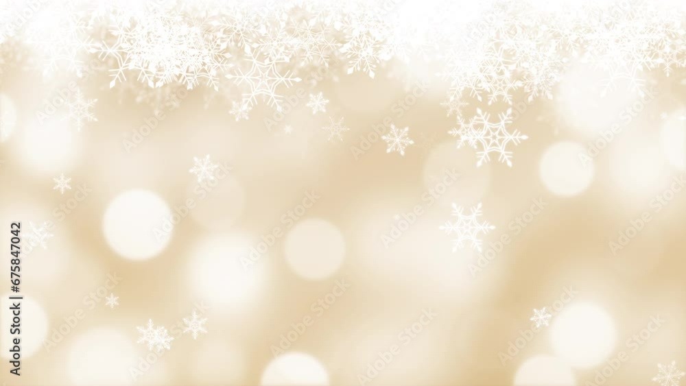 Gold Christmas with snow falling.loop video background.(066) Gold Christmas with snow falling.loop video background.(066)