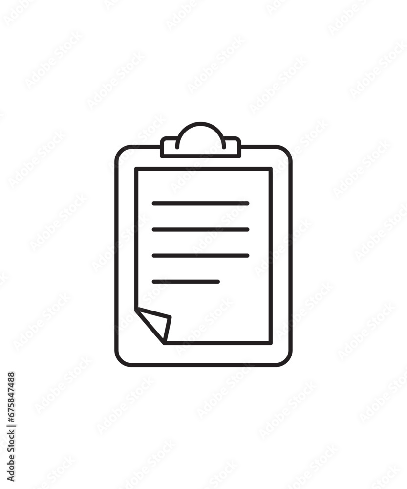 clipboard with checklist icon, vector best line icon. clipboard with checklist icon, vector best line icon.