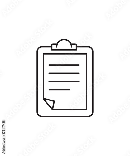 clipboard with checklist icon, vector best line icon.