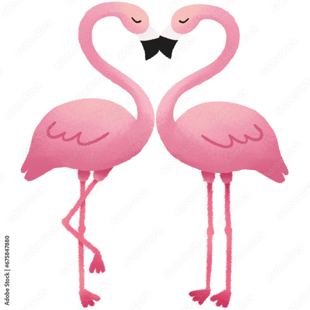 Flamingo in love